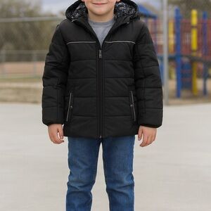 Swiss Tech Black and Gray Hooded Jacket